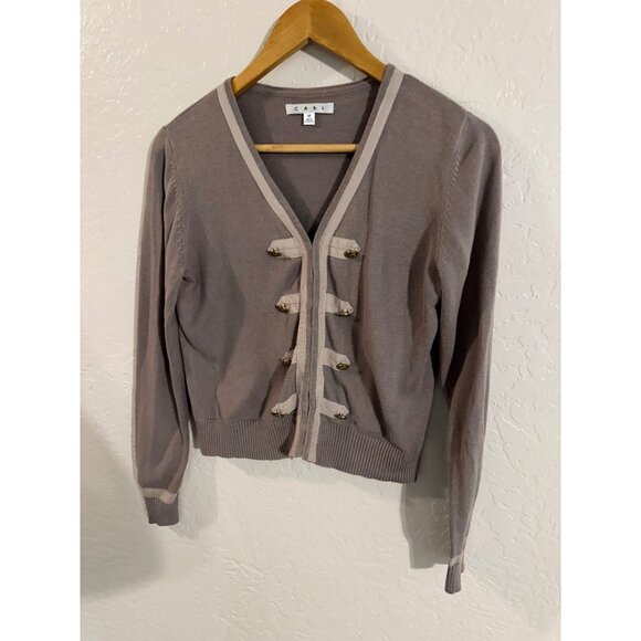 Women's size medium Cabi Cavalier 2000’s style military Style cardigan sweater - Picture 2 of 8